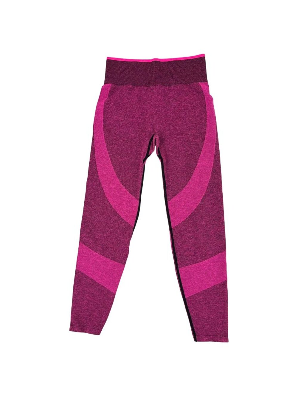 Victorias Secret Pink Seamless High-Waist Leggings Berry & Fuchsia Colorblock M